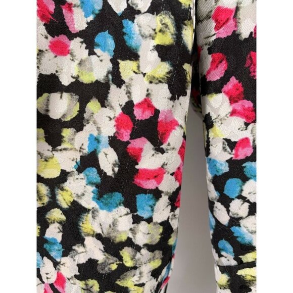 JASON WU Black/Multicolor Dot V-Neck Long Sleeve Dress Size 8 AS IS - Picture 9 of 10